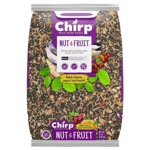 Chirp Chirp Wild Bird Fruits and Nuts Wild Bird Food 15 lb 14978 - main